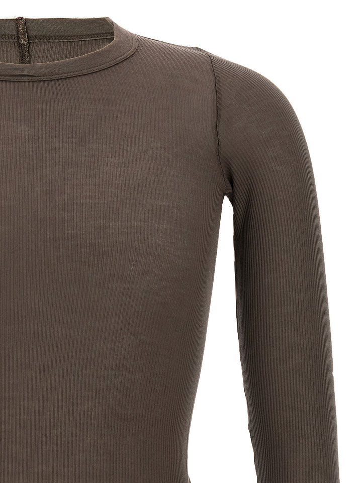 Rick Owens Rib Ls T T shirt - Grigio | 4fcc7b3b359d8b790c8a035420b46451e933dd6e