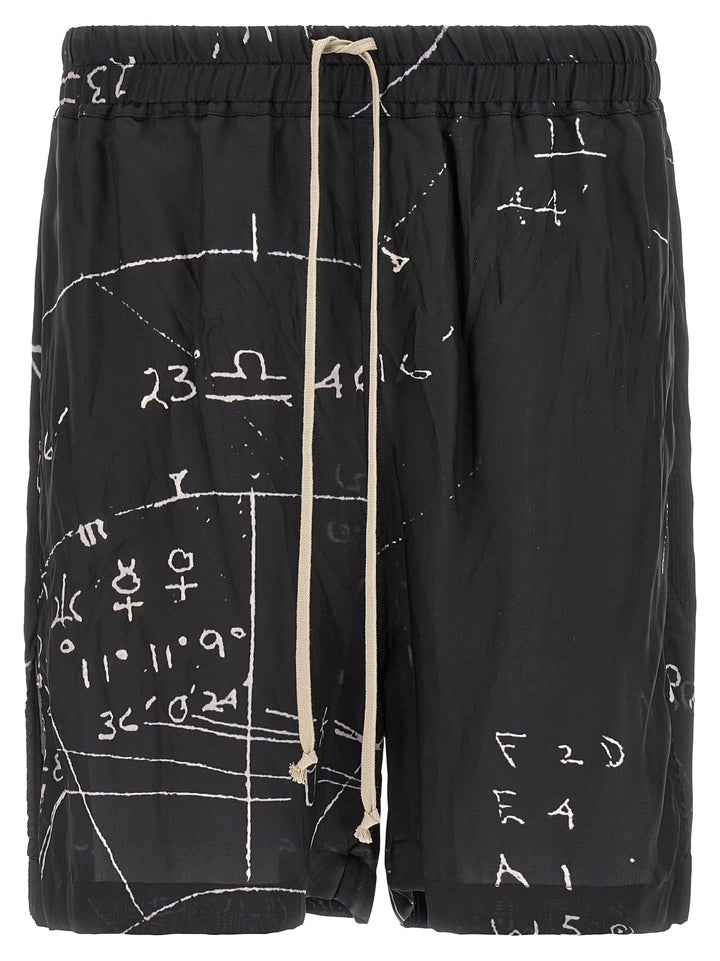 Rick Owens Boxers Bermuda e Short - Bianco/Nero | 4672d3fd848731c94954116cc8fa319fa9f77c36