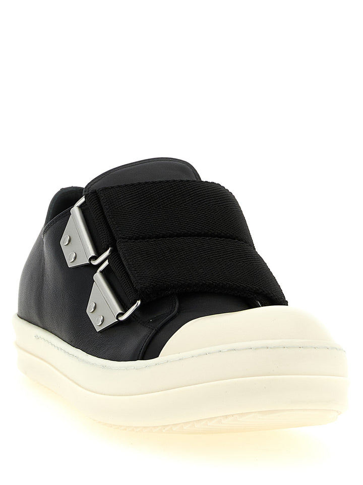 Rick Owens Strap Low Sneaks Sneakers - Nero | 42dcc4816e38e28580c2055a8497769ad524c191