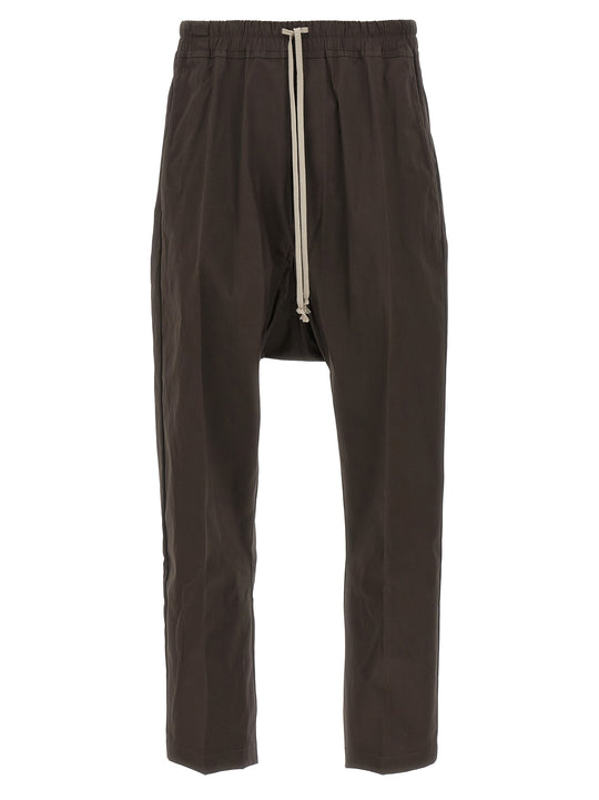 Drawstring Long Pantaloni Marrone