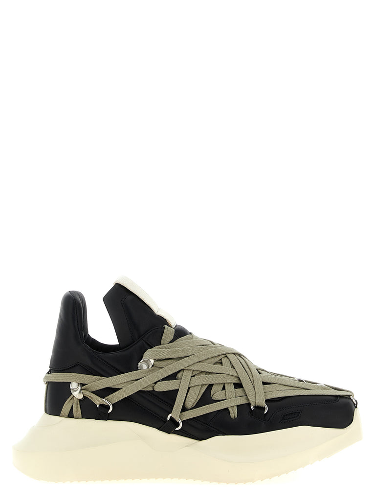 Rick Owens Megalace Geth Runner Sneakers Nero | Wanan Luxury