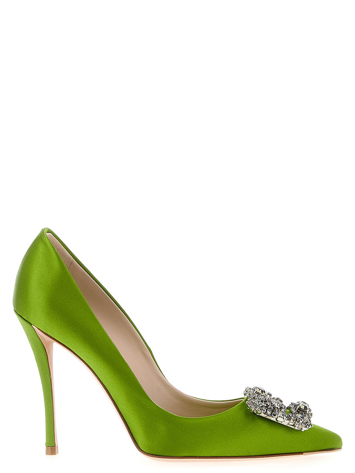 Roger Vivier Flower Strass Decollete - Verde | 8a1d8b241b4855257329b35c128c83589b8eeab5