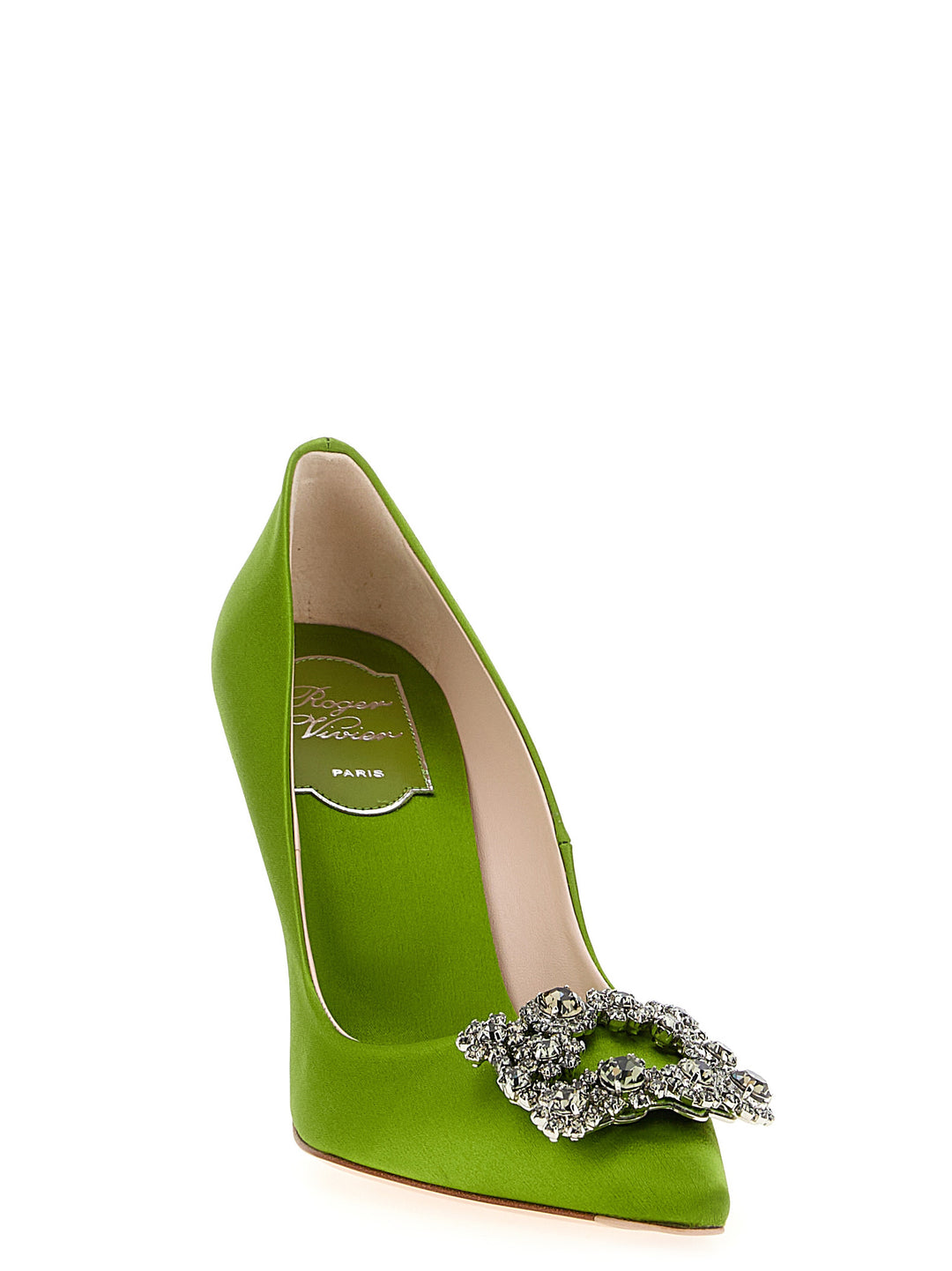 Roger Vivier Flower Strass Decollete - Verde | 580bd5e6d471b4ba40630476d8154b8d12b79e0a