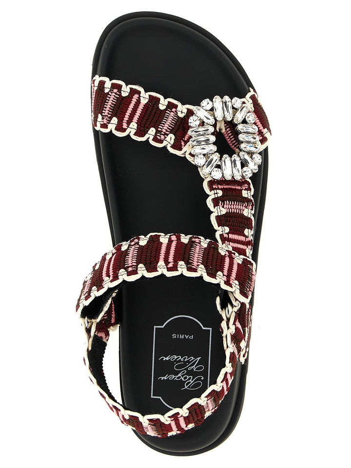 Roger Vivier Slidy Viv Sandali - Rosa | c4b5199296c386a8969537eafd31032916acf907