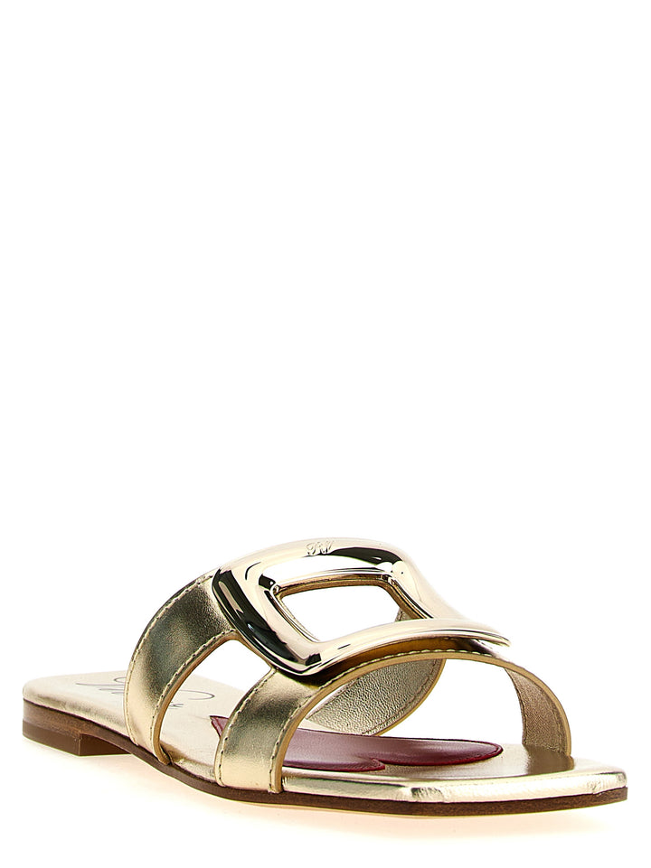 Roger Vivier New Metal Buckle Sandali - Oro | d77b5c275697ee95fea6d70010f400cd37818853