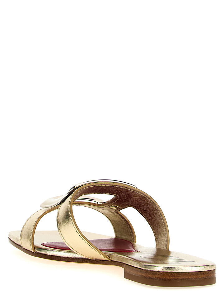 Roger Vivier New Metal Buckle Sandali - Oro | c1a1a72d77449294f307decbc5164ad531b1ca65