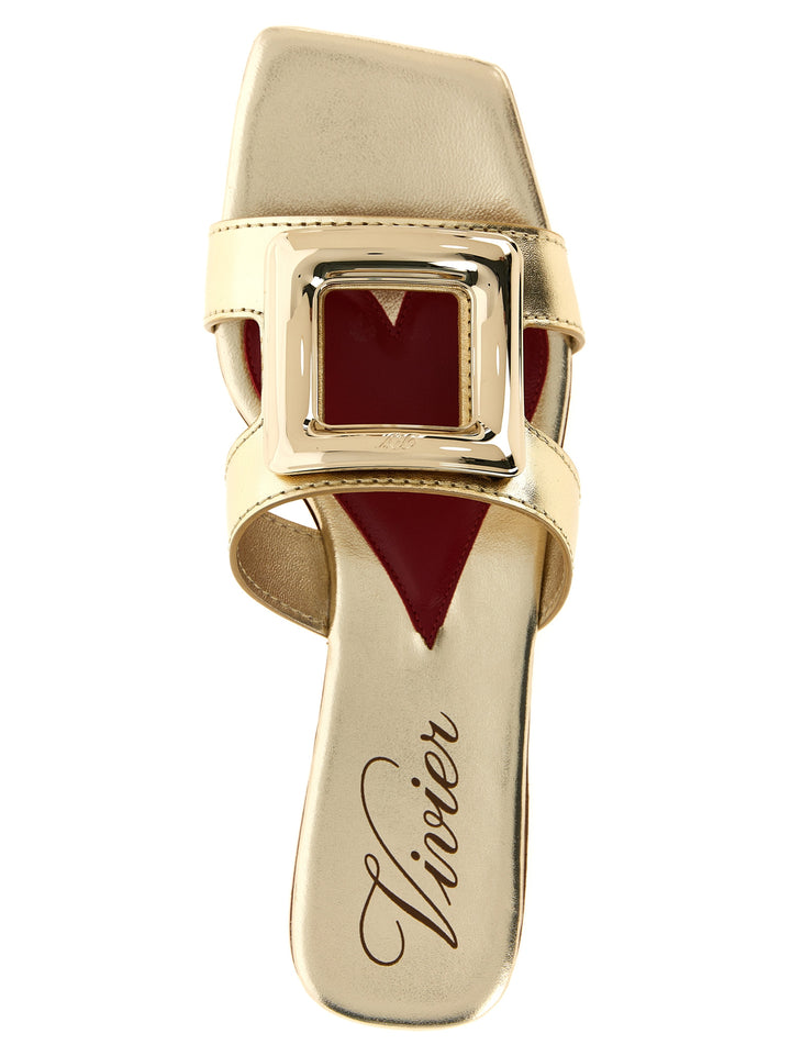 Roger Vivier New Metal Buckle Sandali - Oro | 8ef19156150798d8dbb6619a64ad5961f8de71d1