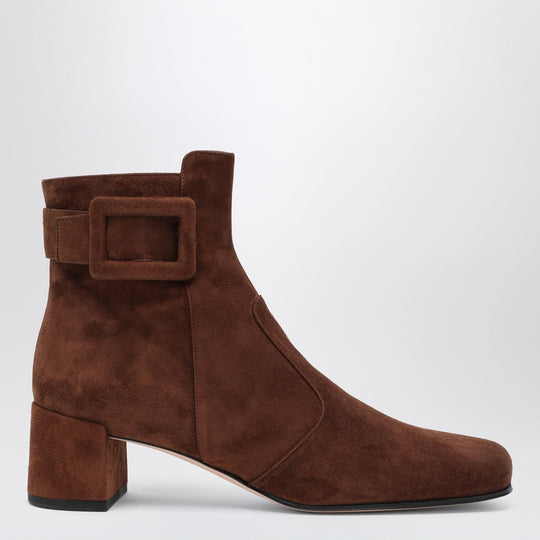 Très Vivier Ankle Boots In Brown Suede