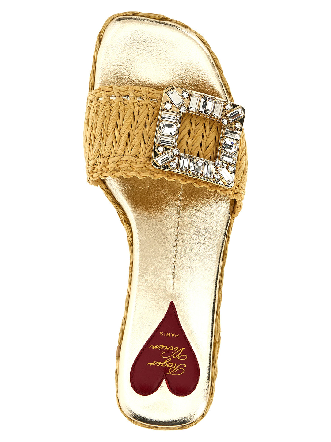 Roger Vivier Raffia Jewel Sandali - Beige | 2a1becea96ef957fe76a30739dc1b1095e94668a