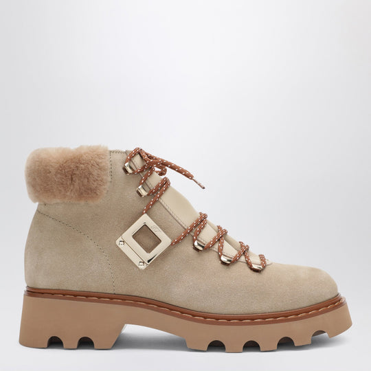Viv' Rangers Truck Booties In Suede Beige