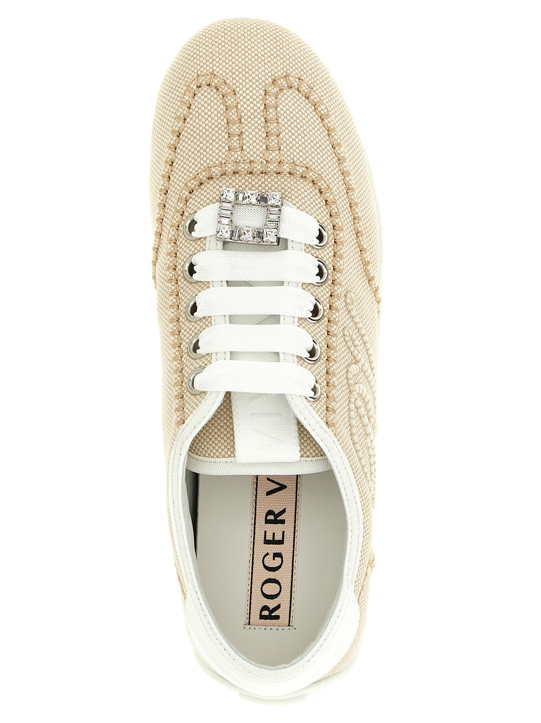 Roger Vivier Viv Low Sneakers - Beige | 0c7952a8bc40d4200d6fb6f017de57f219473a6f