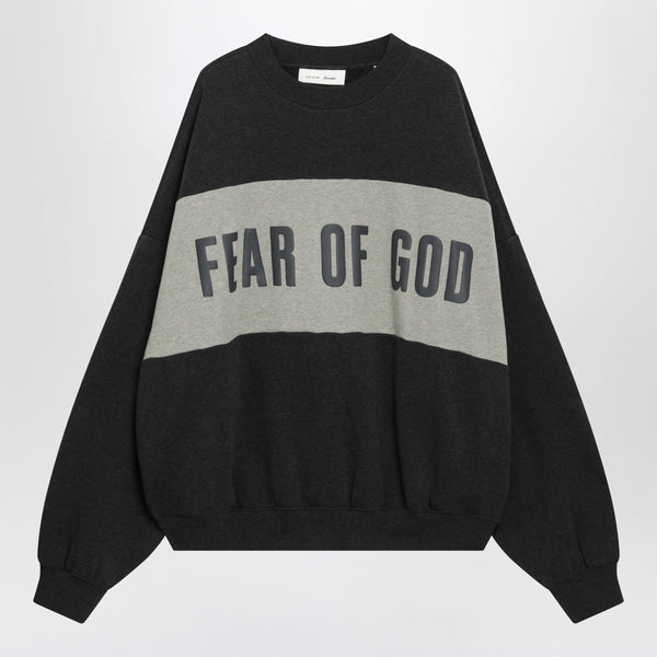 Dark Grey Mélange Cotton Fleece Sweatshirt