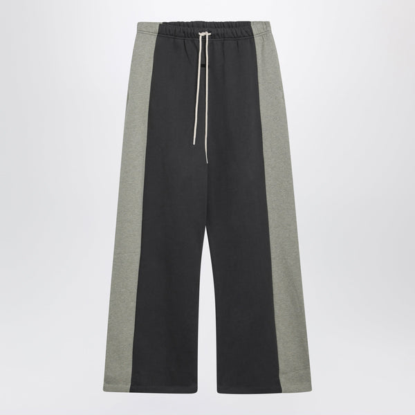 Grey Paneled Lounge Pant Cotton Jogging Trousers