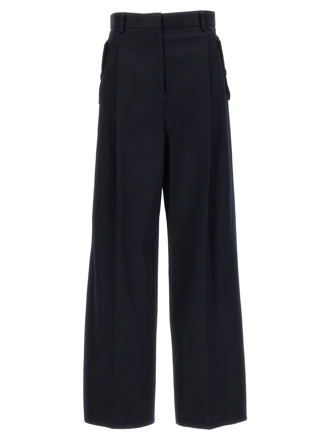 Lanvin Loose Leg Front Pleat Pantaloni - Blu | 8e68a06f8a9ca488e9ac376dd6ca4c8b7b68b0a1