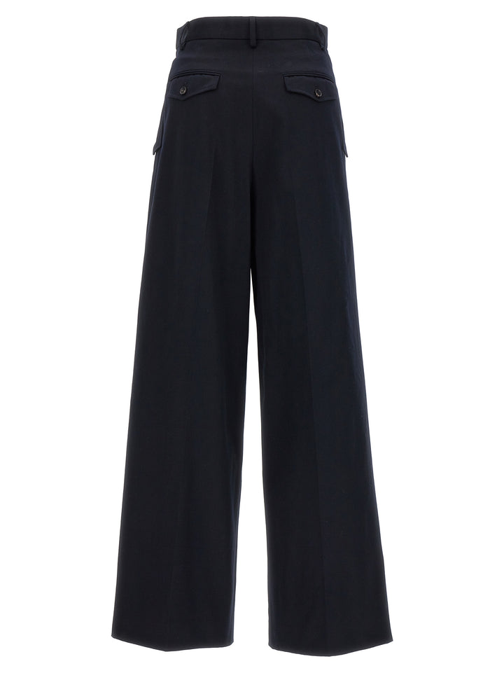 Lanvin Loose Leg Front Pleat Pantaloni - Blu | dcfc9b0719d6ae459b8cb45a92b87761bc4db49d