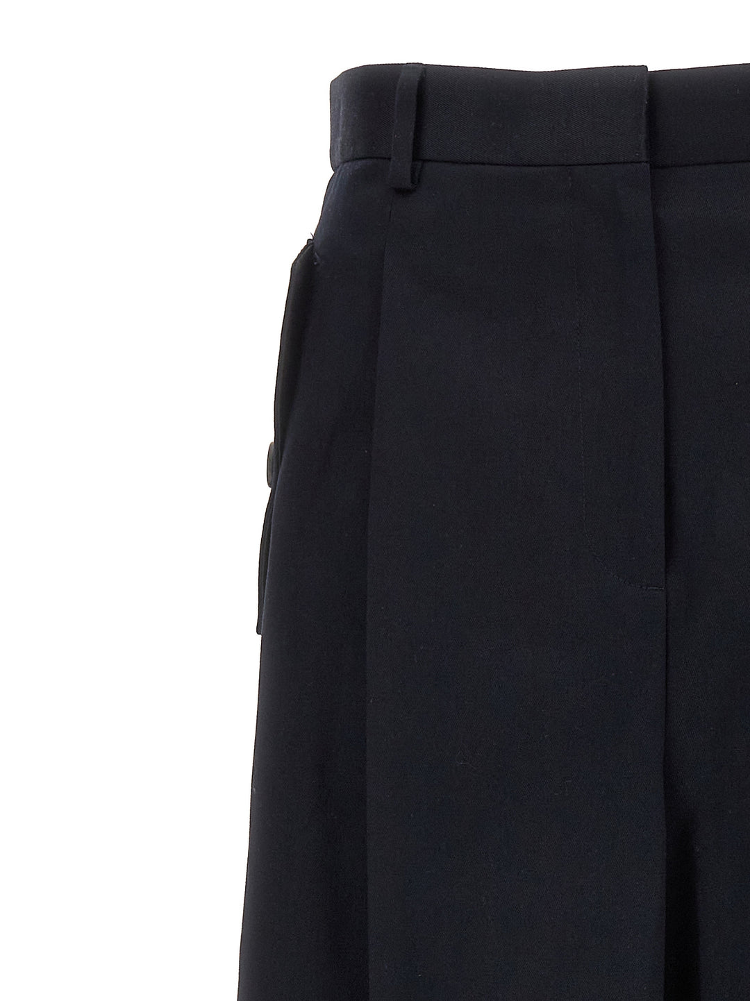 Lanvin Loose Leg Front Pleat Pantaloni - Blu | ec55acadc16ba62f4a9429ceaab083387c7c2125
