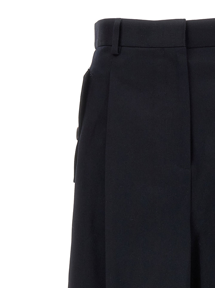 Lanvin Loose Leg Front Pleat Pantaloni - Blu | ec55acadc16ba62f4a9429ceaab083387c7c2125