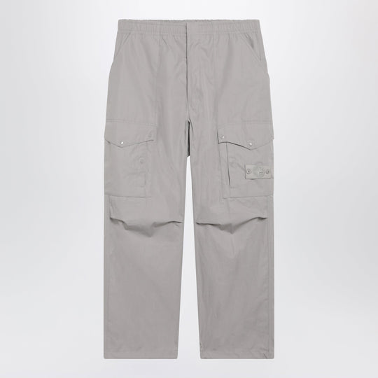 Dust Grey Cotton Cargo Trousers