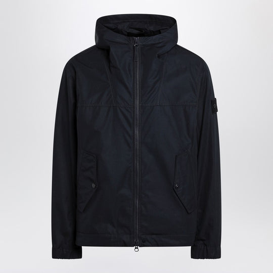 Navy Blue Cotton Zip-Up Jacket
