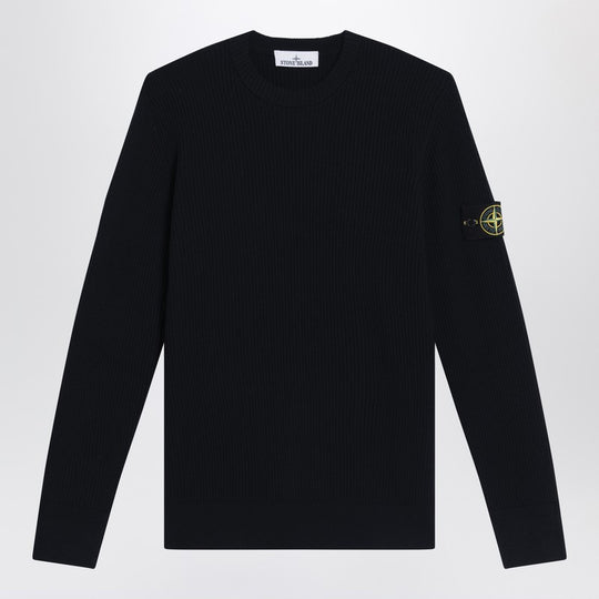 Navy Blue Ribbed Sweater