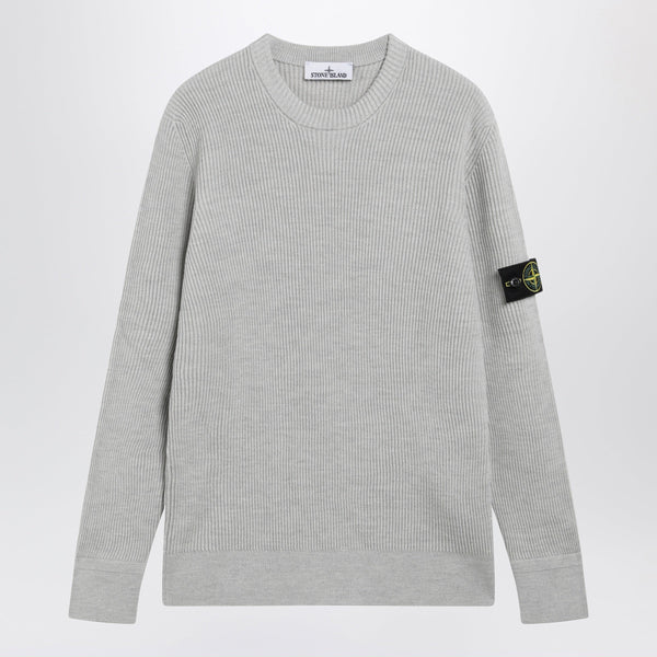 Sand Ribbed Crew-Neck Sweater