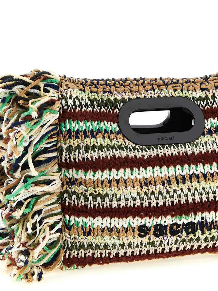 Sacai Small Fringe Shopping Bag Tote - Multicolor | c4943bc15fa3ee287e5e821e59a338e2c5369e33