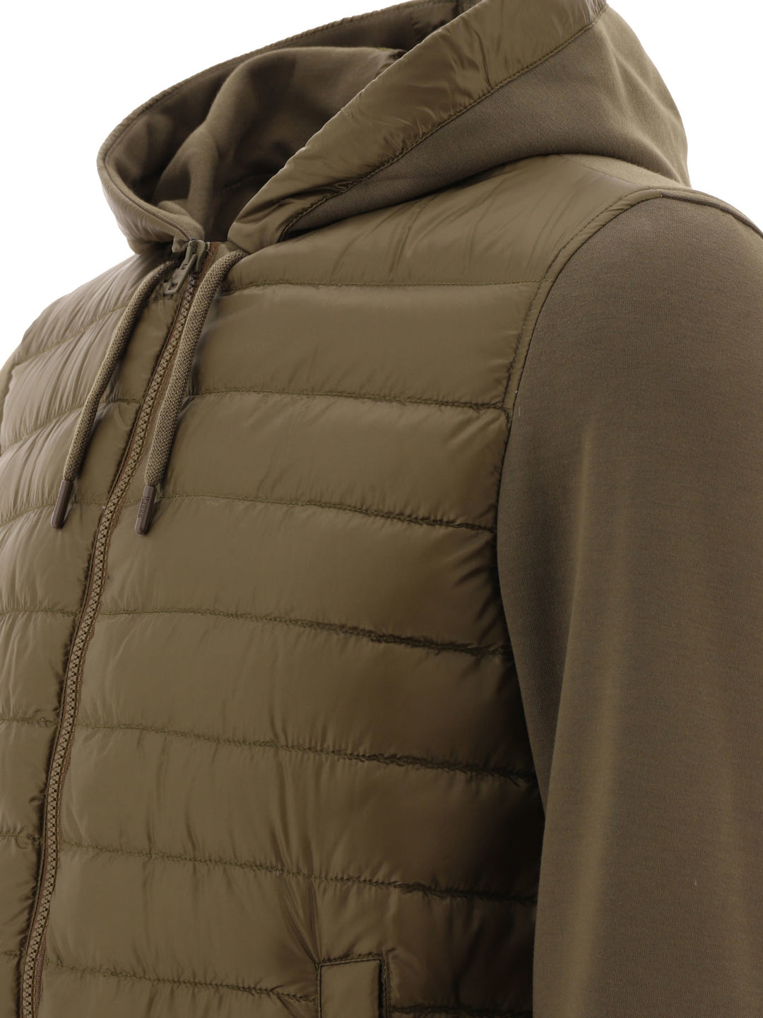 Herno Nylon And Fleece Bomber Jacket Jackets and Coats - Verde | ea781c669ac350313b922c474ed496f12e435b5d