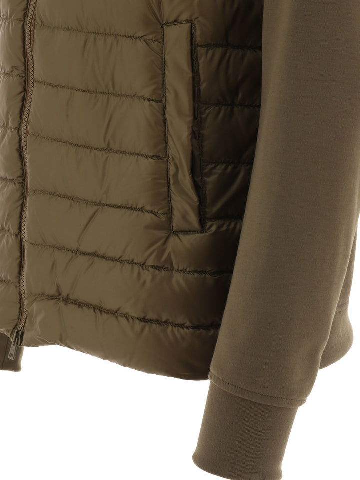 Herno Nylon And Fleece Bomber Jacket Jackets and Coats - Verde | 677f2482235446e3d1802550d6e6e3ea688863a0