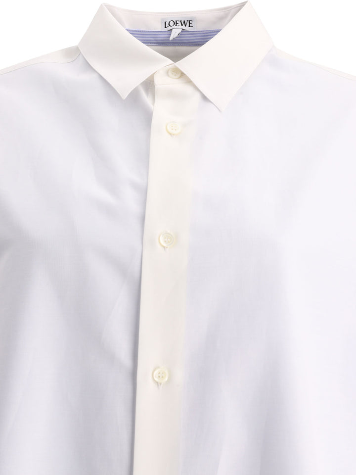 Loewe Double Layer Chemise Kleider Weiß