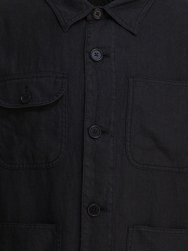 Alex Mill Linen Work Jacket Jackets and Coats - Nero | ac6110ccf9f0b65cf72a1abd1c2e60ef703c7911