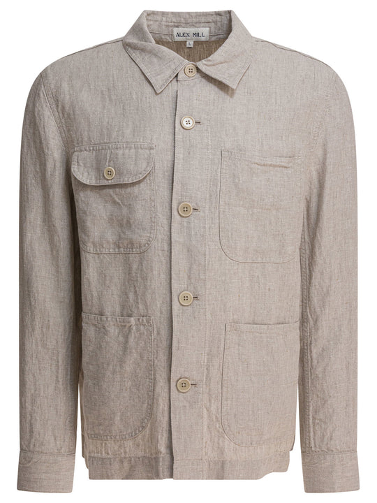 Linen Work Jacket Jackets And Coats Beige