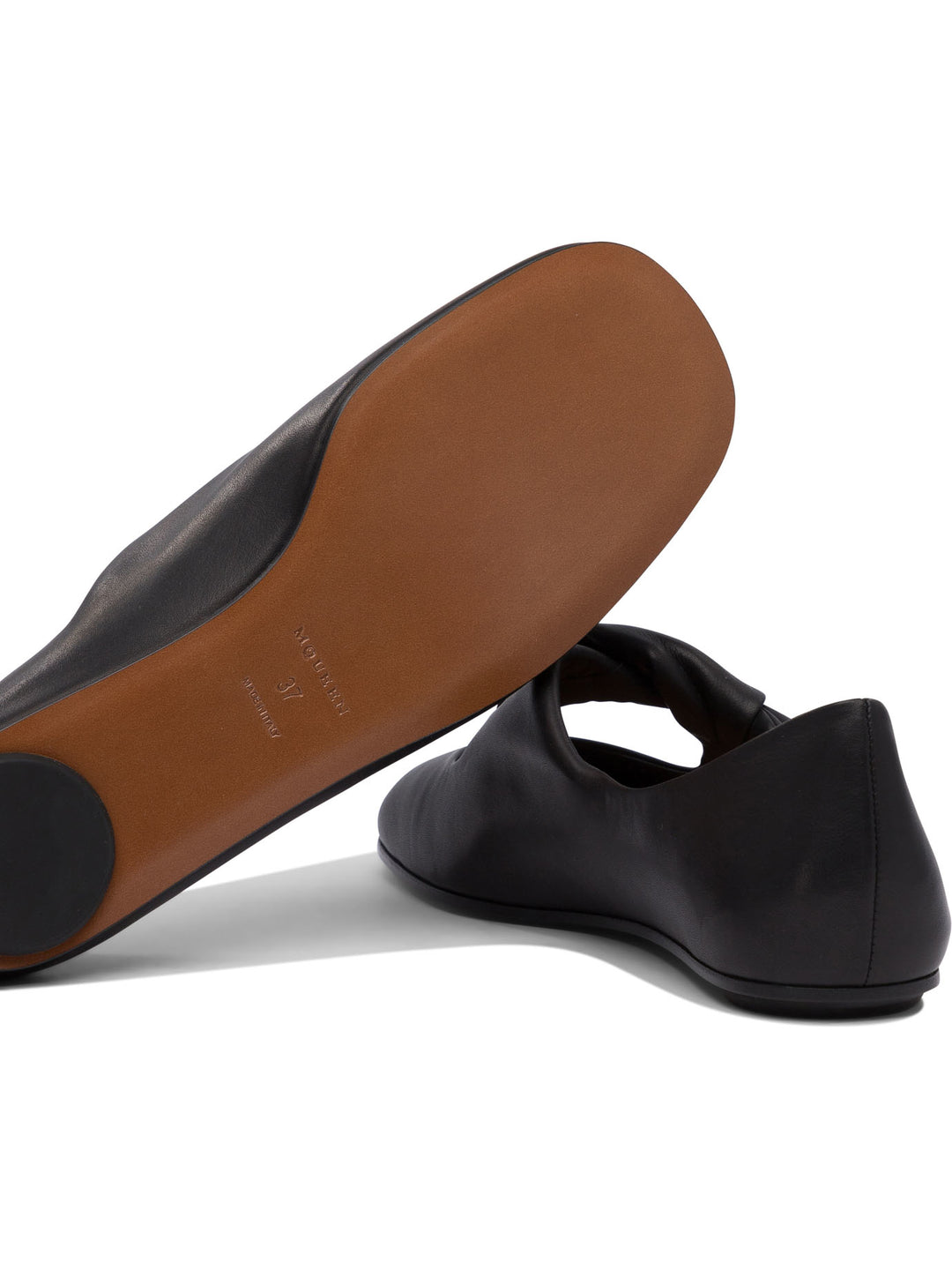 Alexander Mcqueen Twisted Detail Ballet Flats Ballerinas - Nero | b8fade57553e0cffb9aa9cafcf2aceb50965d2b3
