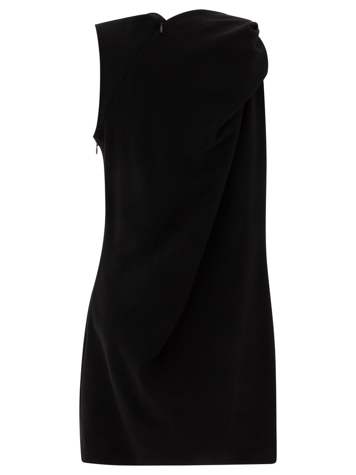Alexander Mcqueen Knotted Detail Mini Dress Abiti - Nero | f3af9fa4119bc70cecb15a8560c93c77e82c48e5