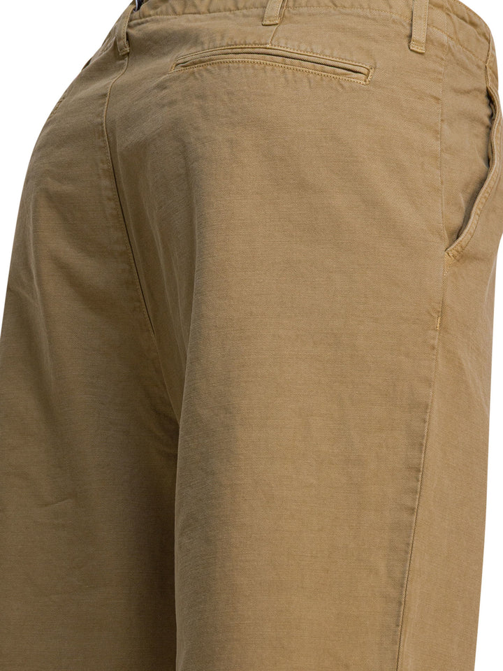 Auralee Finix Trousers - Beige | 3811078bfb43f30c2b46caa8b5ea2864847875ac