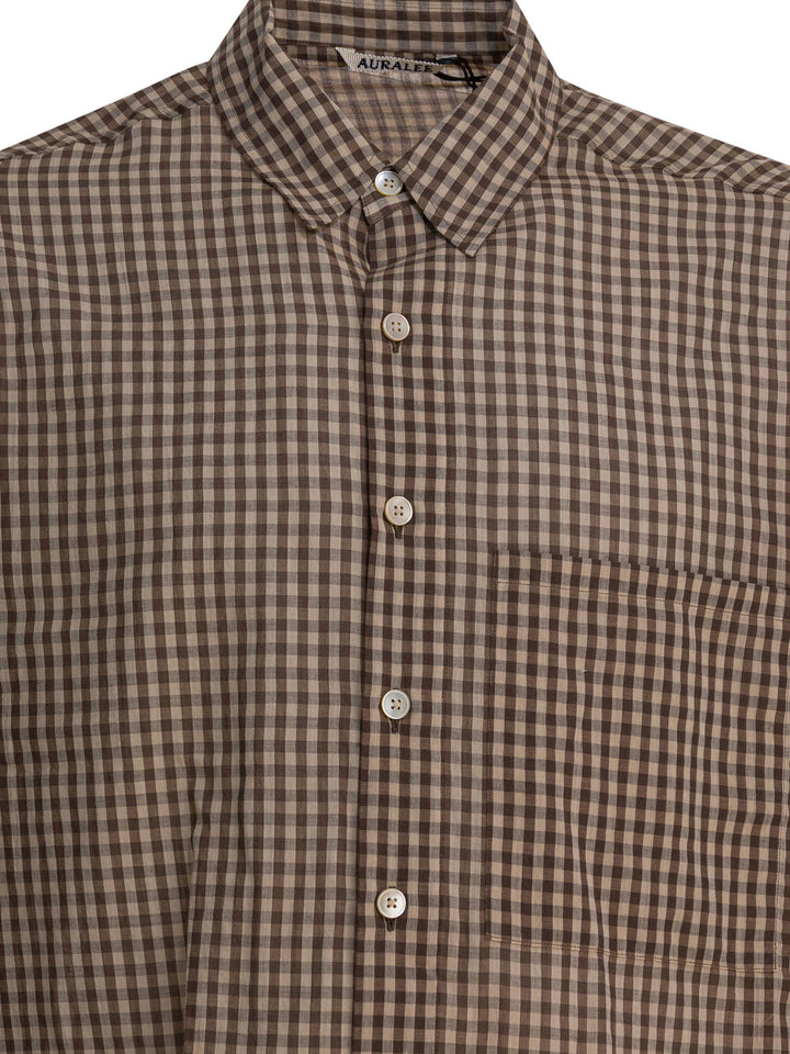 Auralee Airy Shirts - Marrone | 6ad35f84252d21a1bfdc8156327c5213876b2c37