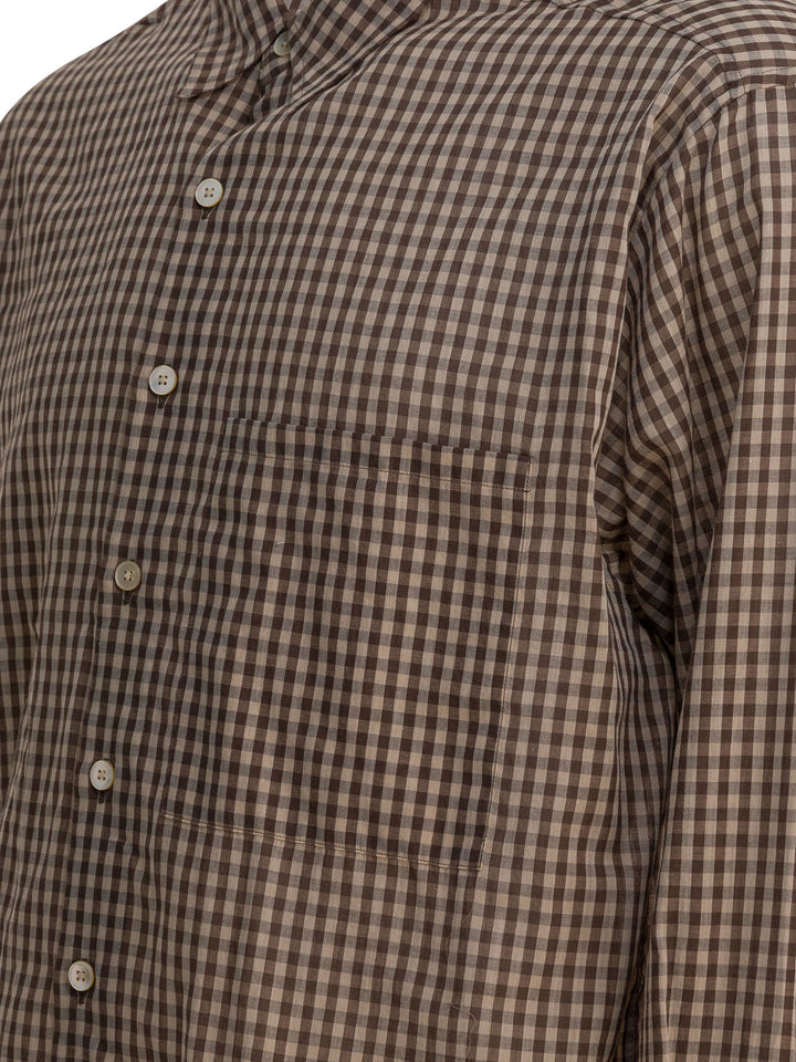 Auralee Airy Shirts - Marrone | e51a759483e9b58b2a3cb427baef49b2f3e553c8
