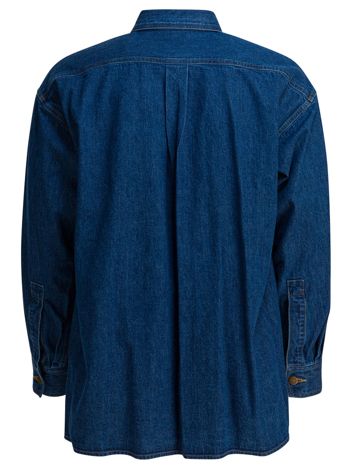 Auralee Selvedge Oz Shirts - Blu | df6242ccea0a8e6ecc95a2989b0119376b7fdd87