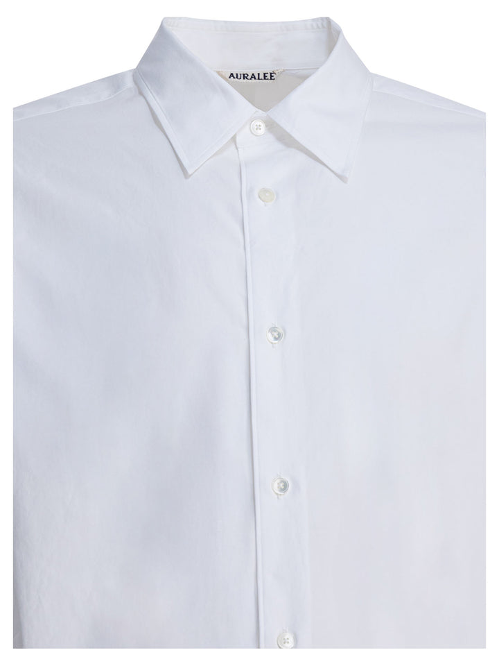 Auralee Cotton Shirt Shirts - Bianco | c860e54555a67122e74cbf33619227fd6ec8d1cf