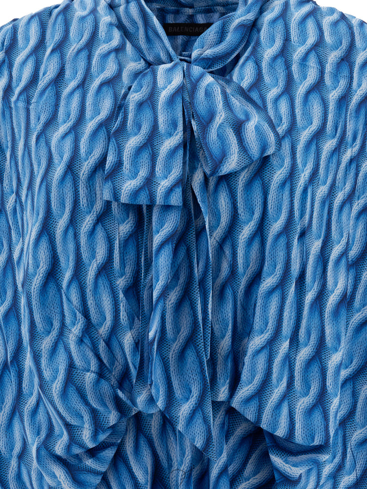 Balenciaga Printed Dress Abiti - Blu | c4a2b5486dc7e3cb3f6dc5d68abf14252235e24a