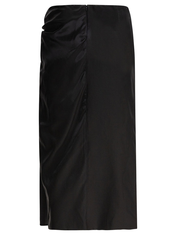 Balenciaga Draped Skirt Gonne - Nero | ae4e8b1e62340742ac7484a7534e01699eb1b325