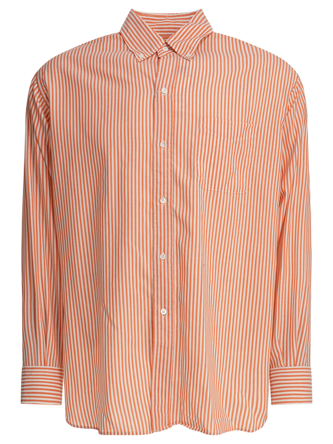 Beams Plus Wool Stripe Shirts - Arancione | ef0c33f81b38049673854e49bbebf598666fd916