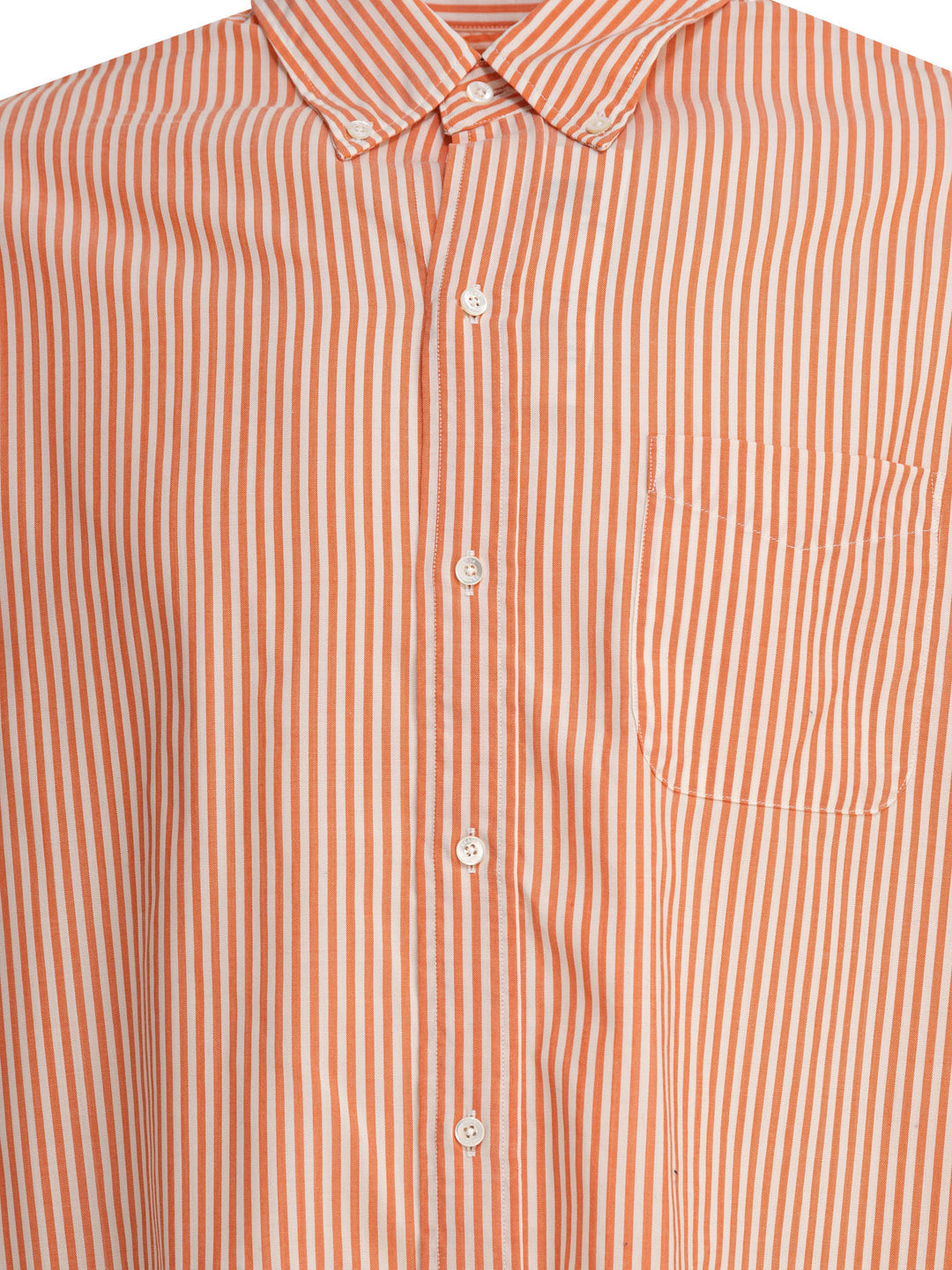 Beams Plus Wool Stripe Shirts - Arancione | 2a8eca180229ef8dfe2c2885e610177274fd9e85