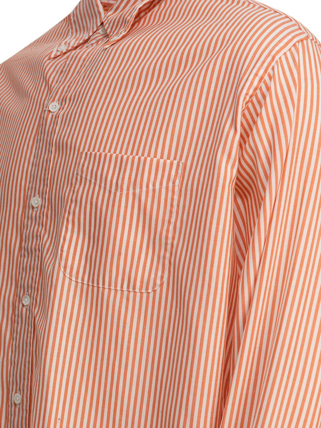 Beams Plus Wool Stripe Shirts - Arancione | e23b929dc13bc262b1bf475dfb39d154f7af51af