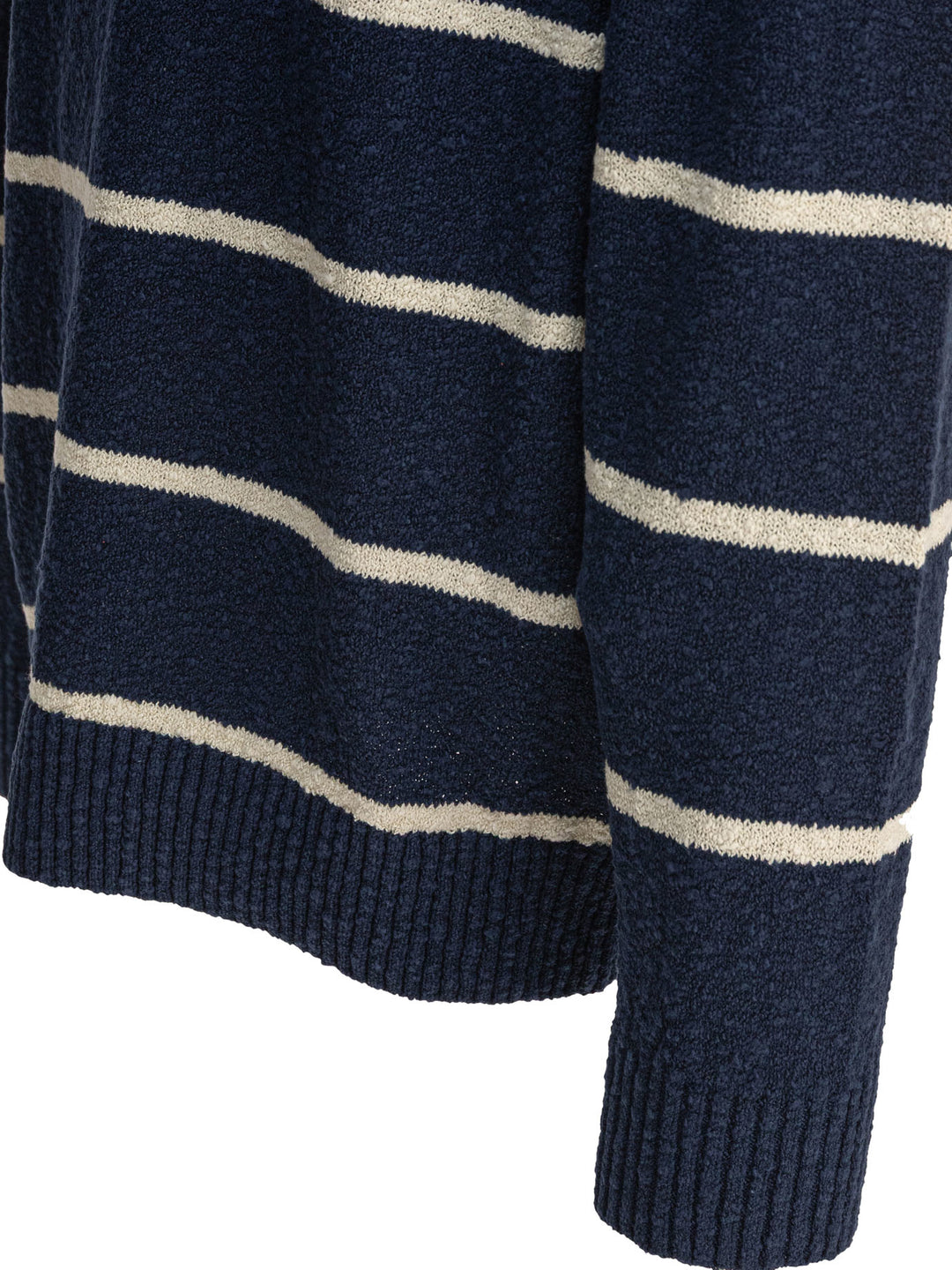 Beams Plus Striped Crewneck Sweater Knitwear - Blu | 4e91e1583504bd509f6daf6a3e2973b75408daf0