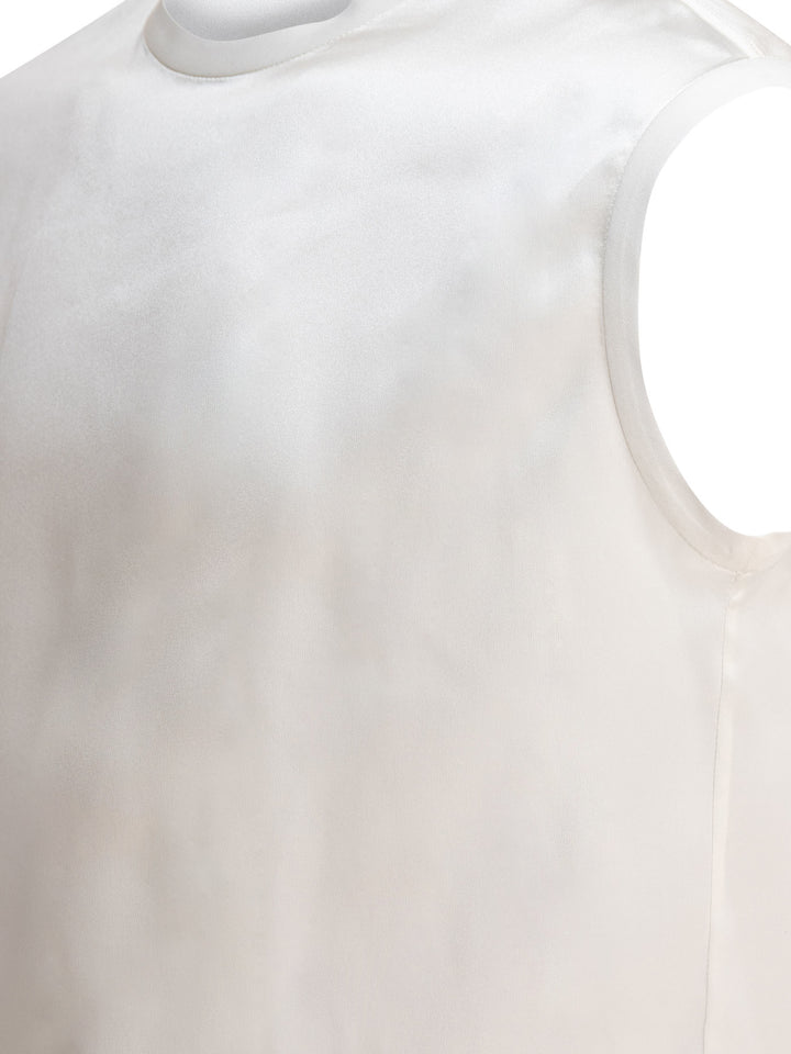 Brunello Cucinelli Satin Blouse Shirts - Bianco | acedba4f01eb0f1c5f449359a3611880b3dd9be7