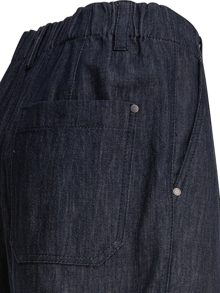 Brunello Cucinelli Baggy Shorts - Blu | 38d1fe4ef67f148bd29a4c9693d28524029279a2