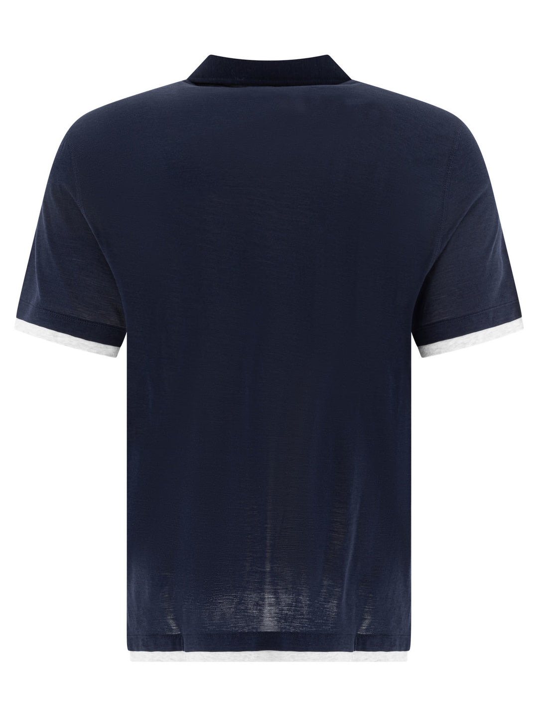 Brunello Cucinelli Silk And Cotton Jersey Polo Shirt Polo shirts - Blu | 6241e198c347e1031dc84a0243ee2250d6c38bdd