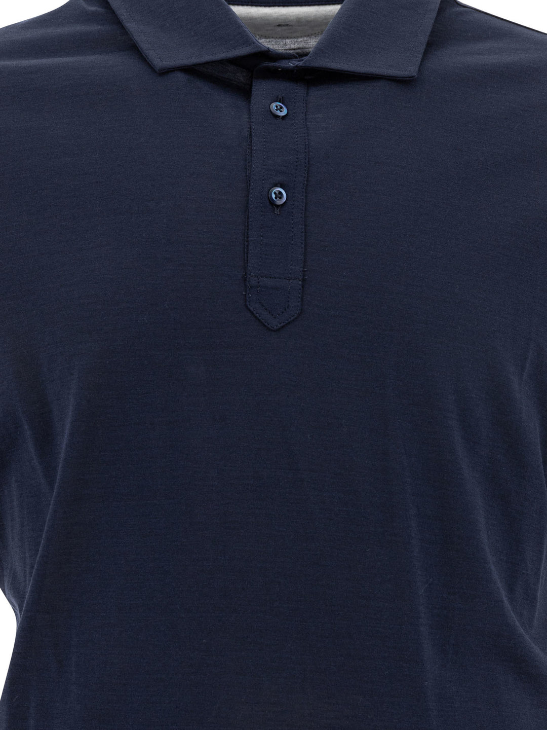 Brunello Cucinelli Silk And Cotton Jersey Polo Shirt Polo shirts - Blu | f41bebc48abdbcacf13c1771c6e3a66580d96d4e