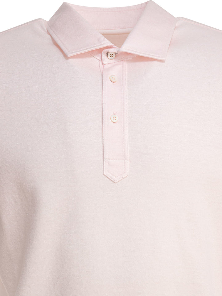 Brunello Cucinelli Cotton And Linen Pique Polo Shirt Polo shirts - Rosa | 0c693187f7a54be6736cde5a03298d0975a8c4a8