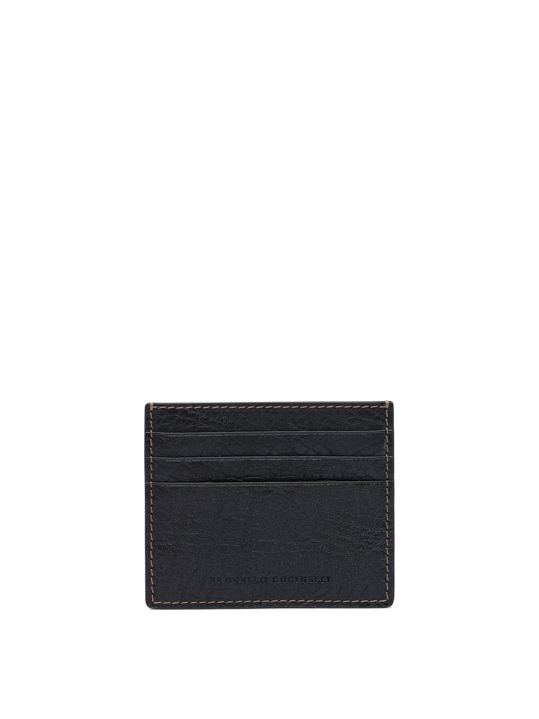 Brunello Cucinelli Calfskin Leather Card Holder Wallets & Card holders - Nero | a20291e9ecb631dc12be1f13134a88678ede8962